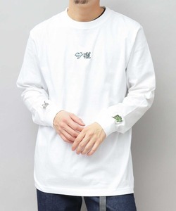 「A.M.S.」 長袖Tシャツ L ホワイト メンズ