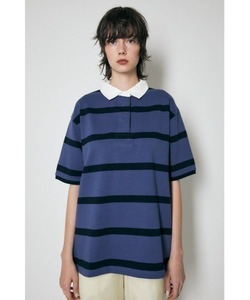 「MOUSSY」 半袖ポロシャツ FREE ブルー レディース