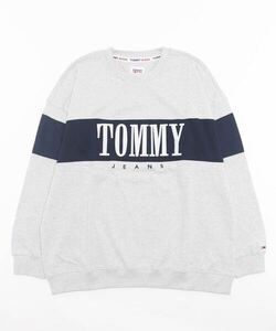 「TOMMY JEANS」 スウェットカットソー X-LARGE グレー メンズ