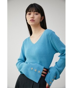 「AZUL BY MOUSSY」 長袖ニット MEDIUM ライトブルー レディース