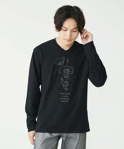 「MK MICHEL KLEIN HOMME 」 長袖Tシャツ 48 ブラック メンズ