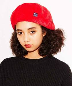 「X-girl」 ベレー帽 ONE SIZE レッド レディース