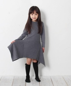 「Rora」 「KIDS」長袖ワンピース 150 チャコールグレー キッズ