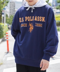 「U.S. POLO ASSN.」 スウェットカットソー MEDIUM ネイビー メンズ