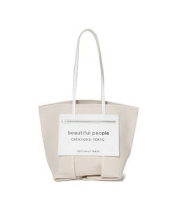 「beautiful people」 トートバッグ FREE オフホワイト レディース