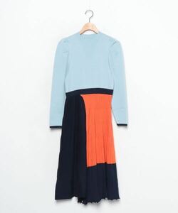 「LANVIN en Bleu」 ニットワンピース 38 ブルー レディース