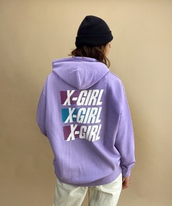 「X-girl」 プルオーバーパーカー M パープル レディース