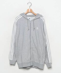 「adidas」 ジップアップパーカー X-LARGE グレー メンズ