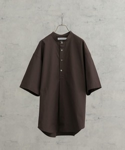 「THOMAS MASON」 半袖シャツ MEDIUM ダークブラウン メンズ