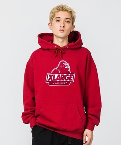 「XLARGE」 プルオーバーパーカー L バーガンディー メンズ