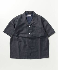 「WILD THINGS」 半袖シャツ MEDIUM インディゴブルー メンズ