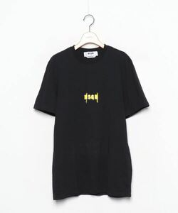 「MSGM」 半袖Tシャツ X-SMALL ブラック×イエロー メンズ