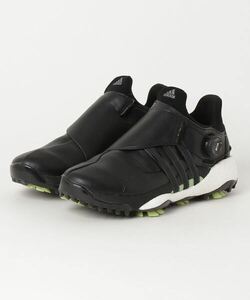 「adidas」 ローカットスニーカー 24.5 ブラック×イエロー メンズ