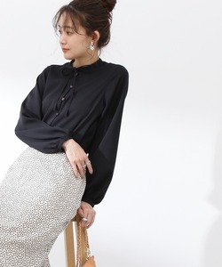 「N.（N. Natural Beauty Basic）」 長袖ブラウス MEDIUM ブラック レディース