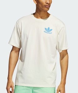 「adidas」 半袖Tシャツ MEDIUM オフホワイト メンズ_画像1