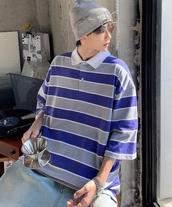 「neos」 「Beno」半袖ポロシャツ LARGE ネイビー メンズ