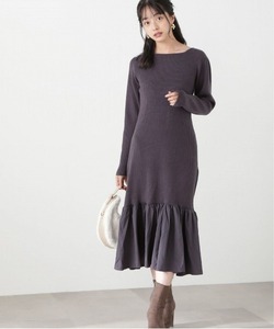 「PROPORTION BODY DRESSING」 ニットワンピース MEDIUM ダークグレー レディース