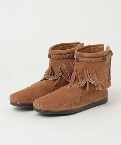 「Minnetonka」 モカシンブーツ 6 ベージュ レディース