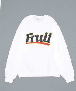 「FRUIT OF THE LOOM」 長袖Tシャツ M ホワイト メンズ