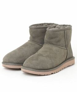 「UGG」 ムートンブーツ 22cm グリーン レディース