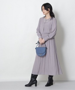 「NATURAL BEAUTY BASIC」 長袖ワンピース MEDIUM グレー レディース