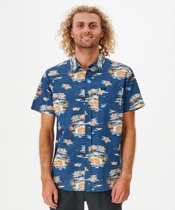 「RIP CURL」 半袖シャツ LARGE ネイビー メンズ