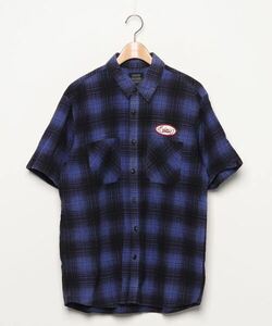 「CRIMIE」 半袖シャツ X-LARGE ネイビー メンズ