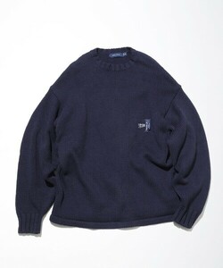 「NAUTICA」 長袖ニット MEDIUM ネイビー メンズ