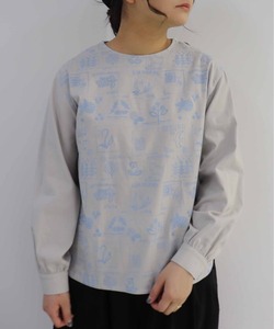 「haupia」 長袖ブラウス MEDIUM グレー レディース