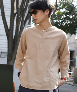 「FREAK'S STORE」 7分袖シャツ LARGE ベージュ メンズ