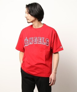 「MLB」 半袖Tシャツ X-LARGE レッド メンズ