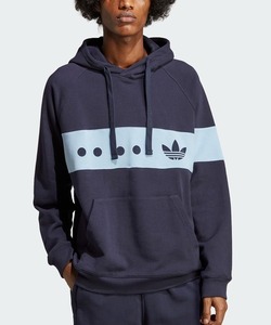 「adidas」 プルオーバーパーカー MEDIUM ブルー メンズ