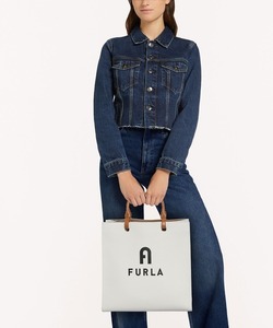 「FURLA」 2WAYバッグ ONE SIZE ホワイト×ブラック レディース