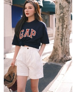 「GAP」 ショートパンツ 0 ホワイト レディース