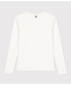 「PETIT BATEAU」 長袖カットソー LARGE ホワイト レディース