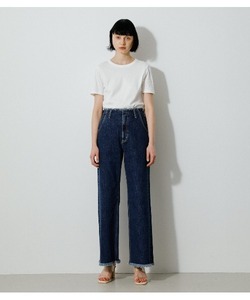 「AZUL BY MOUSSY」 ダメージ加工デニムパンツ MEDIUM ダークブルー レディース_画像1