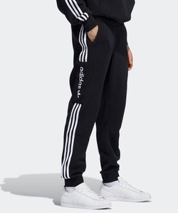 「adidas」 ジャージパンツ MEDIUM ブラック×ホワイト メンズ