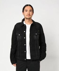 「Nudie Jeans」 デニムジャケット X-SMALL ブラック メンズ