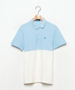 「FRED PERRY」 ワンポイント半袖ポロシャツ M ホワイト メンズ