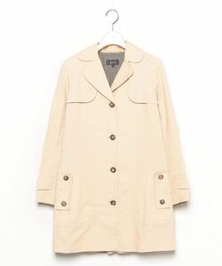 「A.P.C.」 チェック柄スプリングコート X-SMALL ベージュ レディース