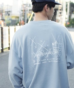 「Mark Gonzales」 スウェットカットソー「lulu＆arnieコラボ」 MEDIUM ブルー メンズ