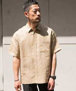 「URBAN RESEARCH ROSSO MEN」 半袖シャツ SMALL ベージュ メンズ