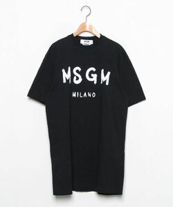 「MSGM」 Tシャツワンピース X-SMALL ブラック レディース