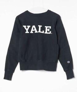 「Champion」 スウェットカットソー「yale universityコラボ」 S ネイビー レディース