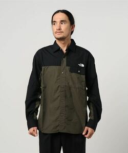 「THE NORTH FACE」 長袖シャツ SMALL オリーブドラブ メンズ