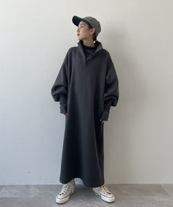 「niko and...」 長袖ワンピース MEDIUM グレー レディース