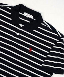 「U.S. POLO ASSN.」 半袖ポロシャツ MEDIUM ネイビー×ホワイト メンズ