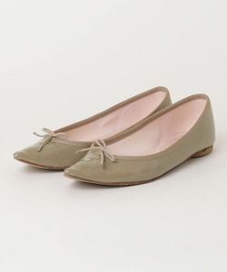 「Repetto」 リボンフラットパンプス 39.5 ベージュ レディース