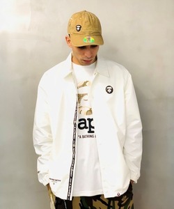 「AAPE BY A BATHING APE」 コーチジャケット SMALL アイボリー メンズ