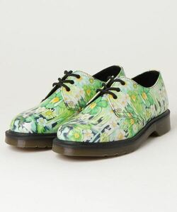 「Dr. Martens」 花柄シューズ US6 グリーン レディース